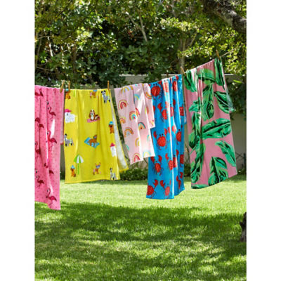 George Home leaf printed beach towel 71x152cm (British brand)