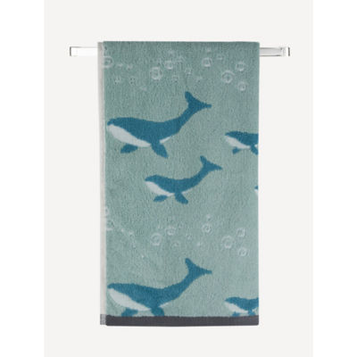 George Home small blue whale hand towel 50 x 90cm, UK version