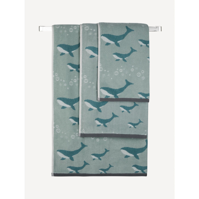George Home large blue whale bath sheet, UK version