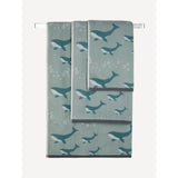 George Home large blue whale bath sheet, UK version