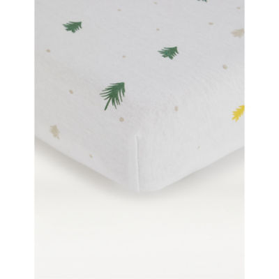 George Home white bears Moses basket fitted sheet W75xL28cm - British product