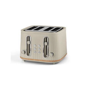 George Home Cream Scandi 4-Slice Toaster GTT201WC-21