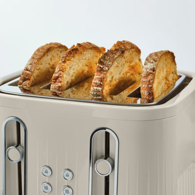 George Home Cream Scandi 4-slice toaster, UK version