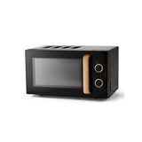 George Home Black Scandi Mikrowelle mit manueller Bedienung, 17 l