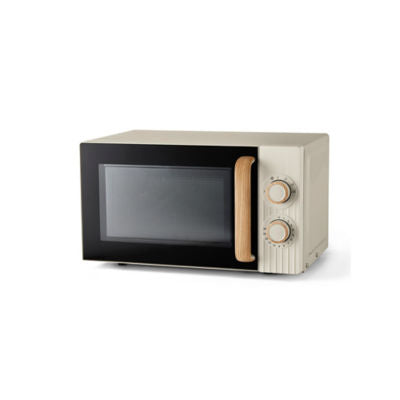 George Home Cream Scandi manual microwave 17L, UK version