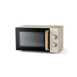 George Home Cream Scandi manual microwave 17L, UK version