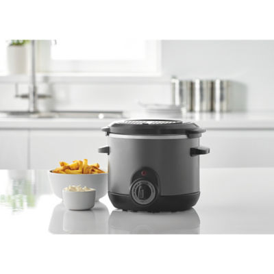 George Home Grey Compact Fryer 1.2L