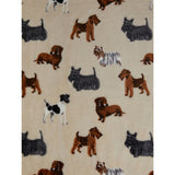 George Home natural dog pattern super soft throw 120x150cm, UK version