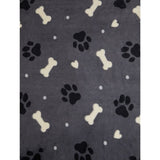 George Home Charcoal Paw Print Throw 120cm x 150cm, UK version