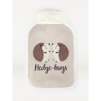 George Home Natural Hedgehog Hot Water Bottle