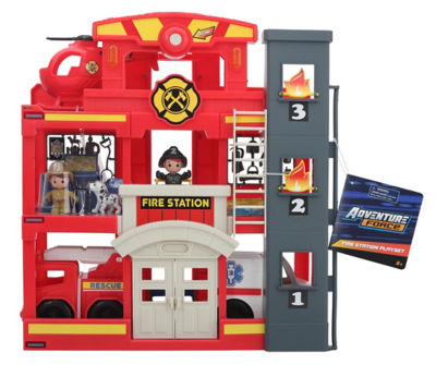 Hapello Fire Station playset with fire truck - British product