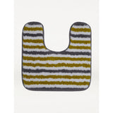 George Home honey grey stripe microfibre pedestal set with bath mat, UK version