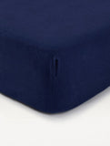 George Home navy plain fitted sheet single, UK version