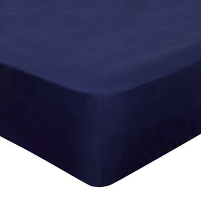 George Home navy plain fitted sheet double, UK version