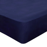 George Home navy plain fitted sheet double, UK version