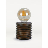 George Home brown wooden bulb table lamp 18.5cm, UK version
