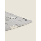 Throw Grey Bunny Floral super soft 120x150cm, UK version