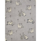 Throw Grey Bunny Floral super soft 120x150cm, UK version