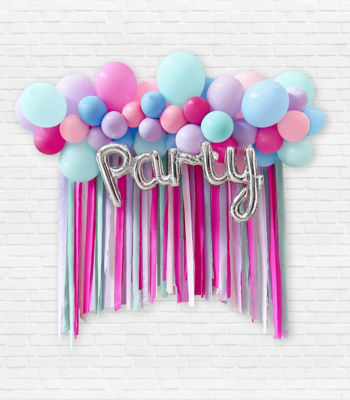 George Home pastel party decoration pack balloons streamers - British product