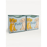 ASDA George Home Disney The Lion King Jungle Storage Box Set of 2 Green & White- Buy online at McGrocer