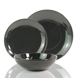ASDA George Home Black Solid Glaze Dinner Set- Buy online at McGrocer