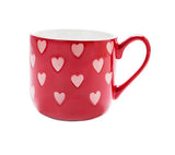 George Home red hearts stoneware mug, UK version