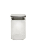 George Home square glass canister with chrome lid 1000ml, UK version