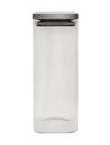 George Home square glass canister with chrome lid 1900ml, UK version
