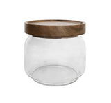 George Home Acacia Lid Glass Storage Jar 400ml, UK version