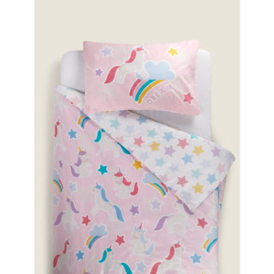 George Home unicorn print toddler duvet set 120x150cm (British brand)