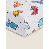 George Home Hello Dino toddler fitted sheet, UK version
