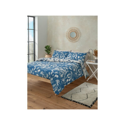 George Home blue reversible duvet cover set king - British product