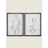 ASDA George Home Face & Body Framed Wall Art Set of 2- Buy online at McGrocer