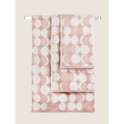 George Home pink moon phase geometric hand towel (British brand)