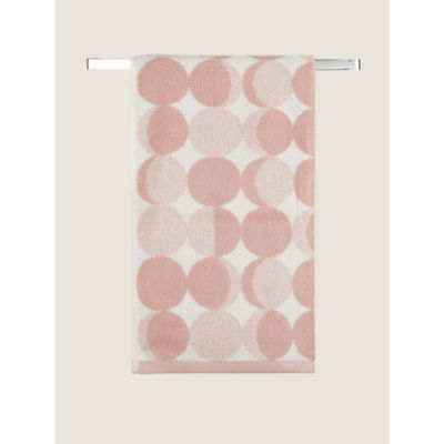 George Home pink moon phase geometric hand towel (British brand)