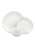 George Home white and gold dinner set with plates and bowl, UK version