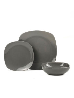 George Home Grey Square Dinner Set, UK version