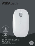 ASDA Tech wireless mouse white - British product