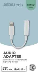 Adaptateur Lightning vers auxiliaire 3.5 mm ASDA Tech pour téléphone