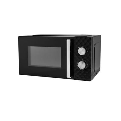 George Home Schwarzer 17L manueller Mikrowellenherd mit Rautenmuster