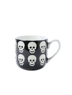 George Home skull wax resist single mug - British product