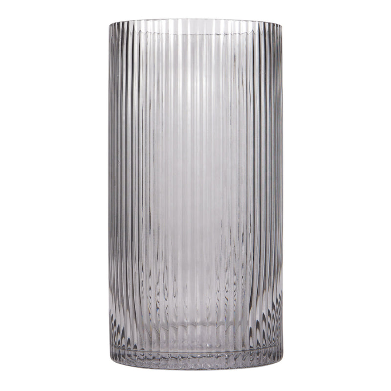 George Home ribbed glass vase 23.4cm, UK version