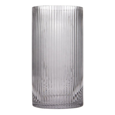 George Home ribbed glass vase 23.4cm, UK version