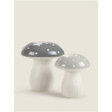 ASDA George Home White & Grey Toadstool Tealight Holder Set of 2- Buy online at McGrocer