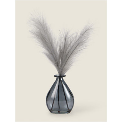 George Home artificial pampas in glass vase 50cm - British product