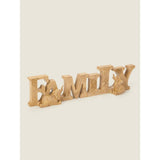 ASDA George Home Natural Wood-Effect Animal Family Sign 30 x 4.5 x 7.3cm- Buy online at McGrocer