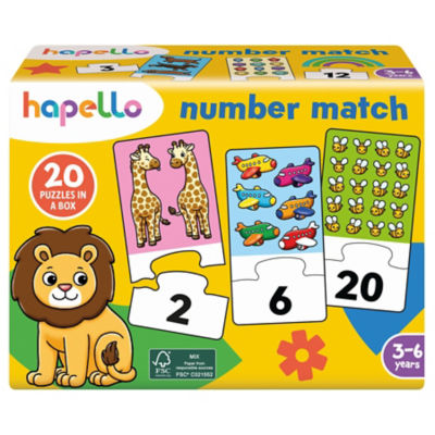 Hapello Number Match educational jigsaw puzzle, UK version