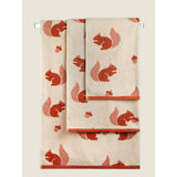 Medium squirrel bath towel 100% cotton, imported from the UK