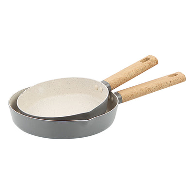 ASDA George Home Simplicity Grey Induction Compatible Frying Pans 2 Pack (20cm & 24cm)- Buy online at McGrocer