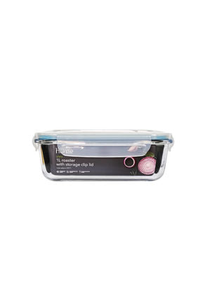 George Home glass roaster with clip lid 1L - British product